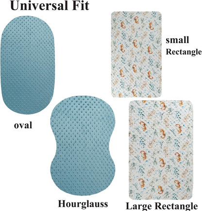 Dot Bassinet Sheet Set 2 Pack Stretch Fitted Bedside Sleeper Bassinet Sheets Sheets,Ultra Soft, for Baby Girls and Boys Light Green Dinosaur