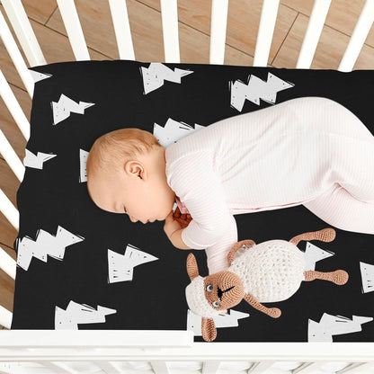 Fall Cute Mushroom Leaves Fitted Crib Sheets Stretchy Portable Playard Sheets for Baby Toddler, Breathable Soft Mini Crib Mattress 52 x 28 in for Boys and Girls