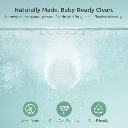Momcozy Official Descaling Tablets, Compatible KleanPal Pro Baby Bottle Washer, Descaler for Milk & Limescale Removal, 30 Count
