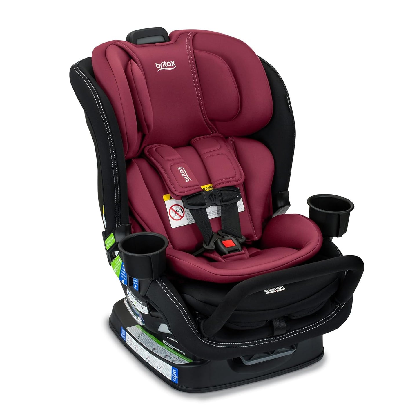 Britax Poplar S Convertible Car Seat, 2-in-1 Car Seat Extended Rear Facing, 17” Slim Car Seat Design with Fast & Easy ClickTight Installation, Anti-Rebound Bar & SafeWash Fabrics — Cowmooflage