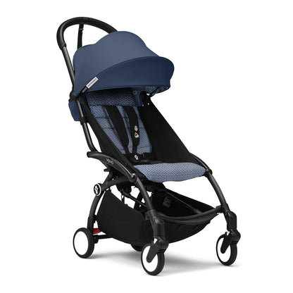 Stokke YOYO3 Stroller from 6 Months - Includes Black Frame, Seat Cushion & Canopy - Folds in & Out in a Flash - Light & Compact - Carry-On Compatible