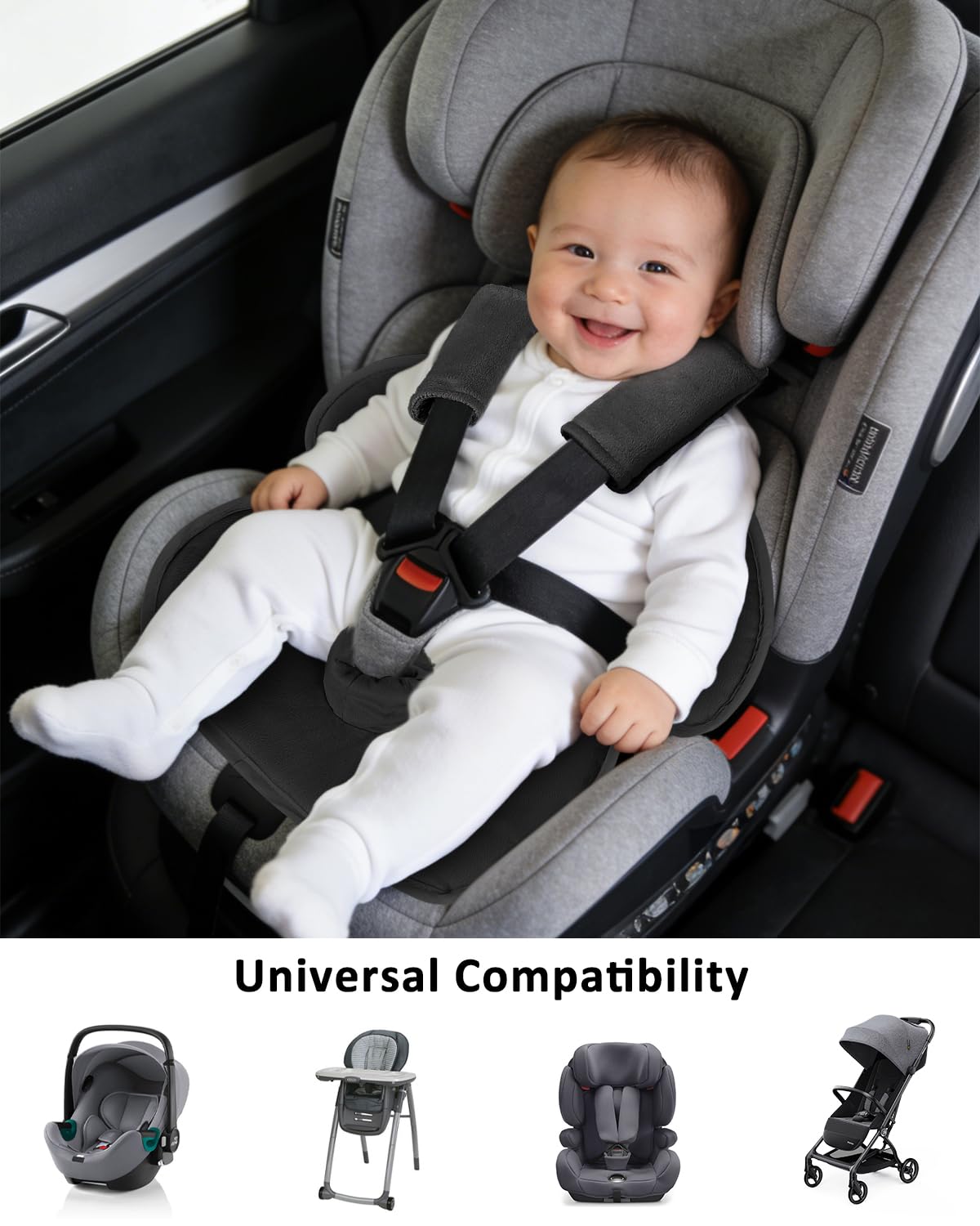 Baby Piddle Pad Car Seat Liner, Potty Training Seat Protector, Waterproof Soft Potty Training Cover for Carseat, Stroller, Highchair, Toilet Training for Infant Newborn, Anti-Slip Backing, Black