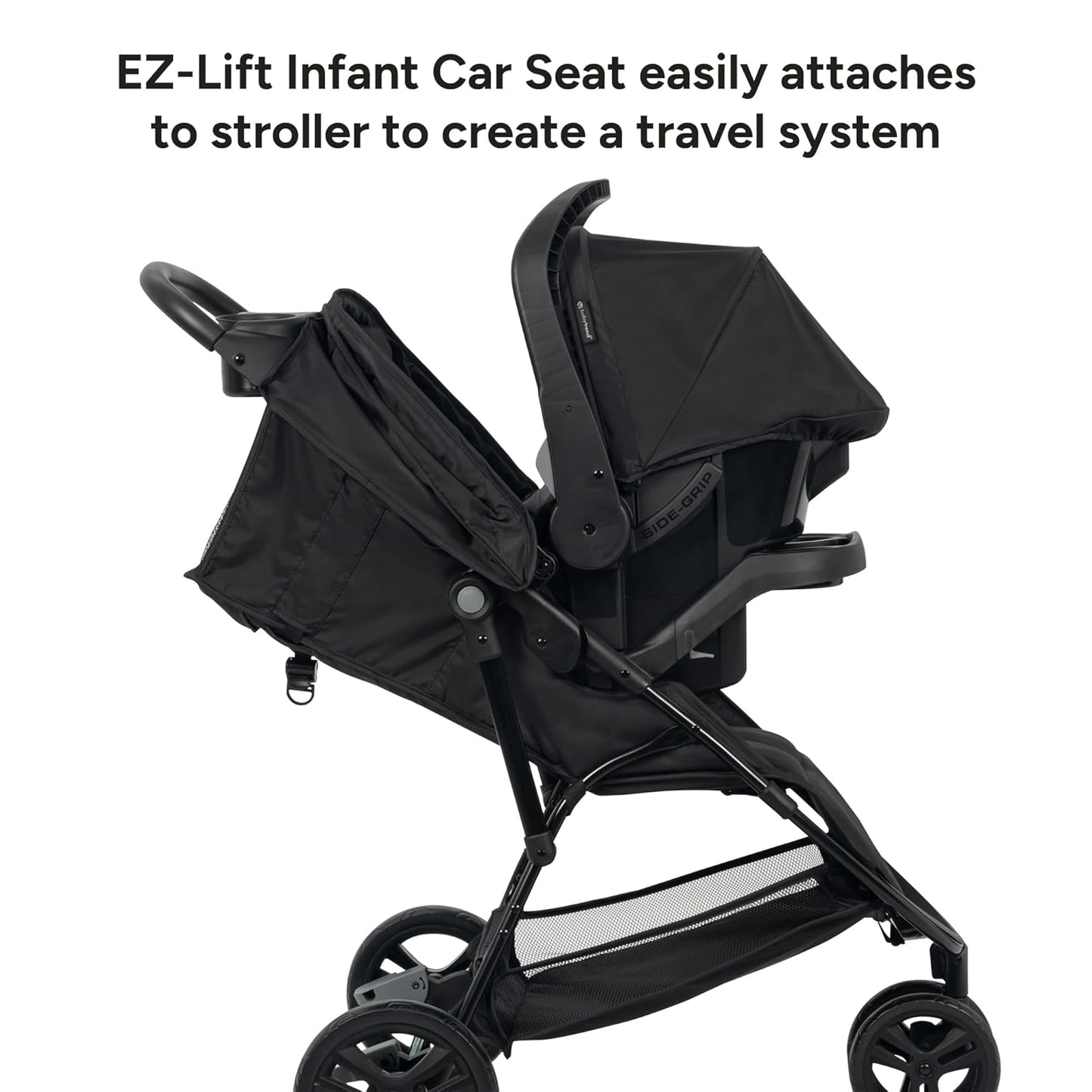 Baby Trend Venture 3-Wheel Stroller Travel System, Stellar Grey