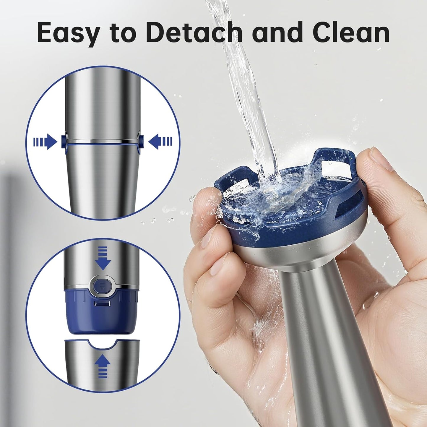 Turelar Immersion Blender Handheld Corded Hand Blenders Set 1100W, Trigger Variable Speed 5 in 1 Stick Emulsifier with Chopper, Whisk and Frother for Soup, Baby Food and Smoothies, Orange