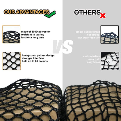 2-in-1 Universal Stroller Organizer & Golf Cart Mesh Bag, Stretchy 300D Polyester Hanging Storage Bag with Adjustable Velcro, for Baby Diaper Toys Snacks Golf Accessories