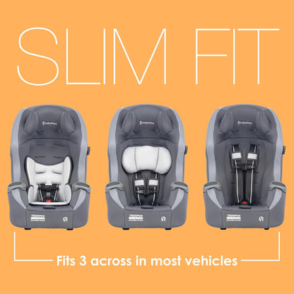 Baby Trend Trooper™ Slim 3-in-1 Convertible Car Seat, Dash Black – Slim Fit, 3-in-1 Growth Modes, Lightweight Design, Adjustable Comfort Padding