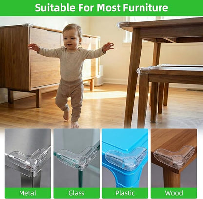 12 Pack Corner Protector for Baby,Shapes Baby Proof Corners and Edges, Furniture Edge Protector for Babies & Kids,Transparent Corner Protectors,Baby Safety Products to Baby Proof Corners and Edges