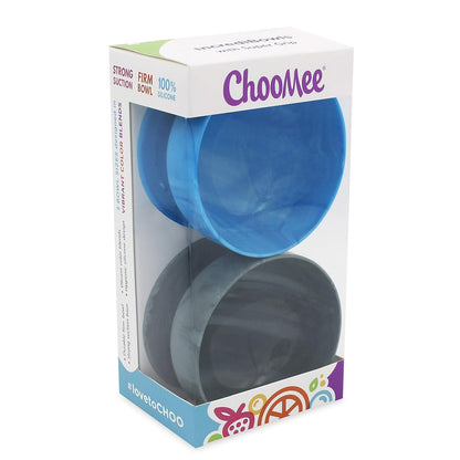 ChooMee Silicone Baby Suction Bowls | Non Slip Extra Strong Suction Base with Durable and Firm Bowl | Ideal for Infant and Toddler Baby Led Feeding | Small 2 CT