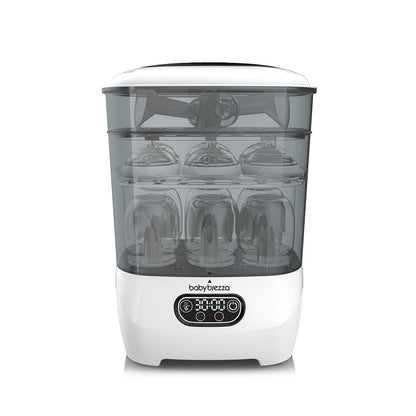 Baby Brezza Bottle Sterilizer and Dryer Advanced – 33% Faster - Largest Capacity Steam Sanitizer - Universal Sterilization Machine for All Bottles + Pump Parts - HEPA Air Filter