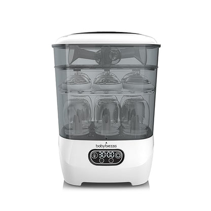 Baby Brezza Bottle Sterilizer and Dryer Advanced – 33% Faster - Largest Capacity Steam Sanitizer - Universal Sterilization Machine for All Bottles + Pump Parts - HEPA Air Filter