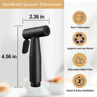 Brushed Nickel Bidet Sprayer Head, Stainless Steel Handheld Shattaf Jet Spray Attachment for Toilet, Baby Cloth Diaper Sprayer with Adjustable Water Pressure Control, 1 Pack