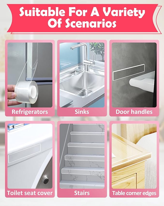Baby Proofing, Clear Edge Protector Strip, Soft Corner Protectors for Kids, Baby Child Safety Corner Guards for Furniture Against Sharp Corners for Tables, Drawers, Sink, Wall 1.2in x 32.8ft
