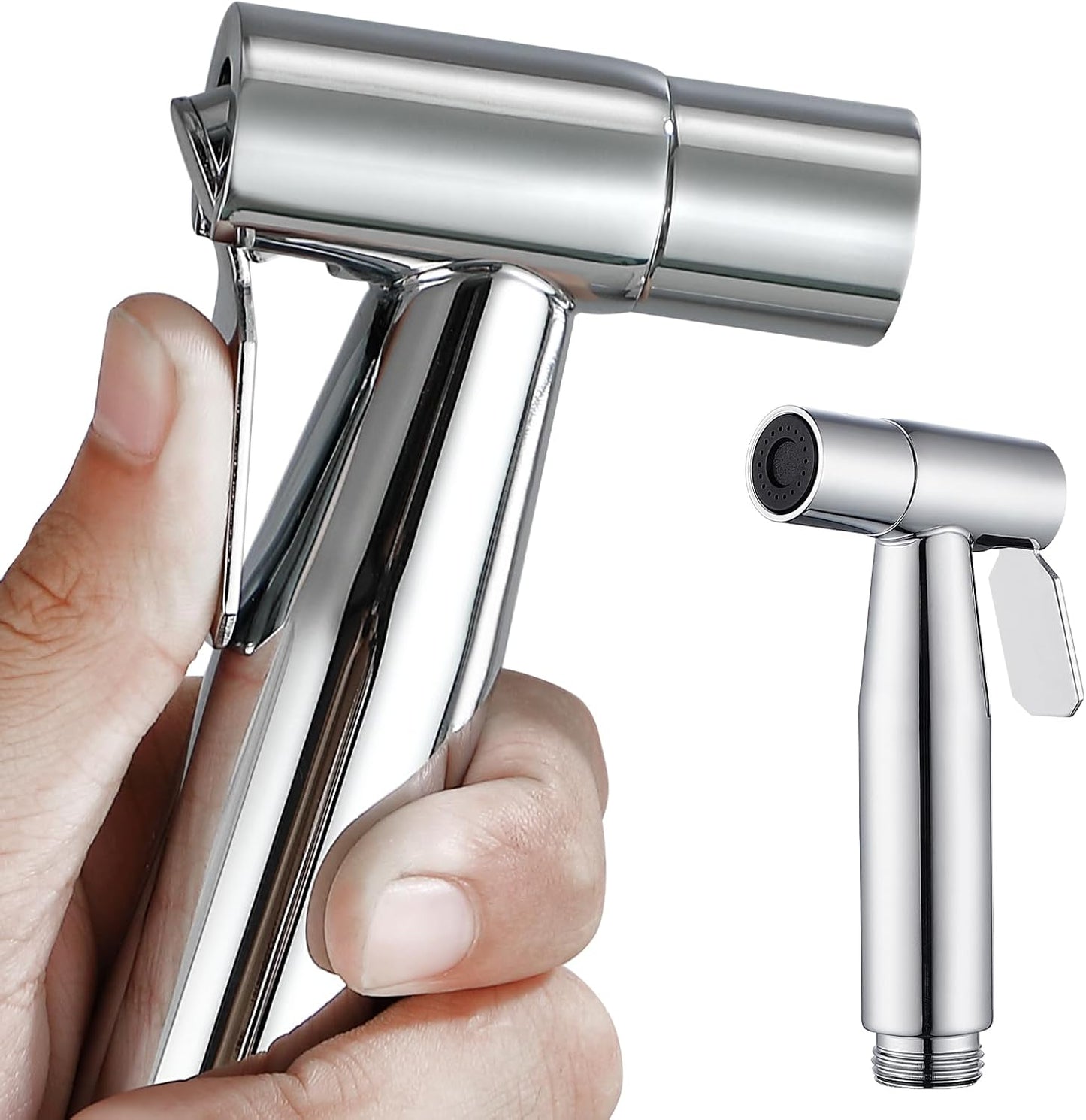 BARROCK 2 Pack Bidet Sprayer Head Only, Stainless Steel Handheld Shattaf Jet Spray for Toilet, Baby Cloth Diaper Sprayer with Adjustable Water Pressure Control, Brushed Nickel