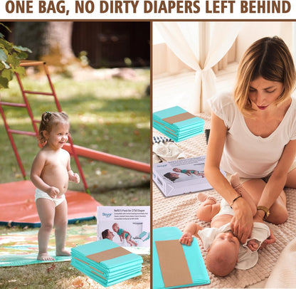 Sloyar Refills Compatible with DEKOR CLASSIC Diaper Pails/3 Pack/Versatile and Functional/Suitable for Seniors and Infants/Baby Powder Fragrance/Holds up to 1650 Diapers
