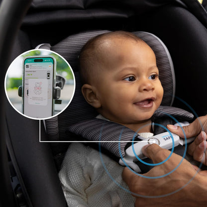 Evenflo LiteMax NXT Rear-Facing Lightweight Preemie and Infant Car Seat 3-30lbs with SensorySoothe. Easy Install with Base (Quartz)