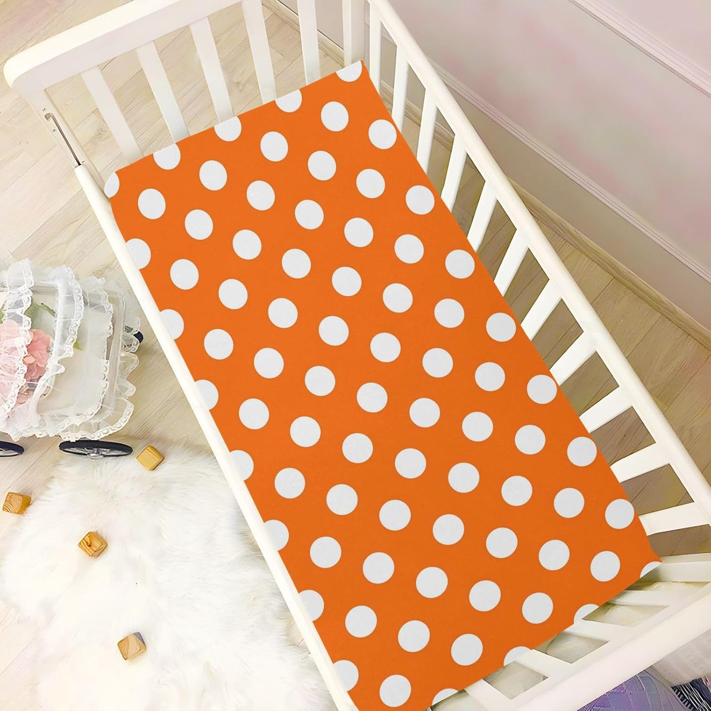 Baby Crib Sheet Cute Goose Flowers Crib Mattress for Boys and Girls Playard Sheet Soft Breathable Fitted Baby Mattress Cover 52x28in