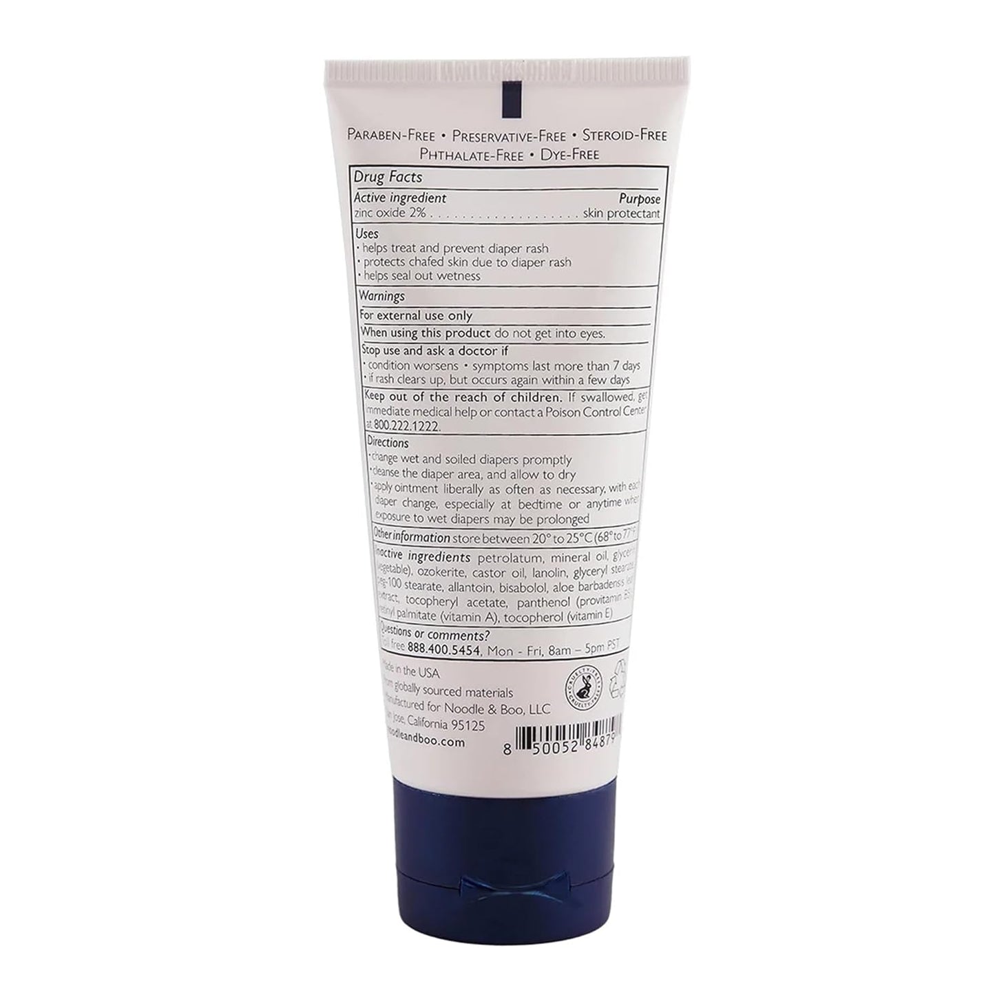 Noodle & Boo The Best Diaper Rash Ointment, Multi Purpose Baby Skin Care Zinc Oxide Ointment For Diaper Rash Prevention, Treatment & Relief, Fragrance Free