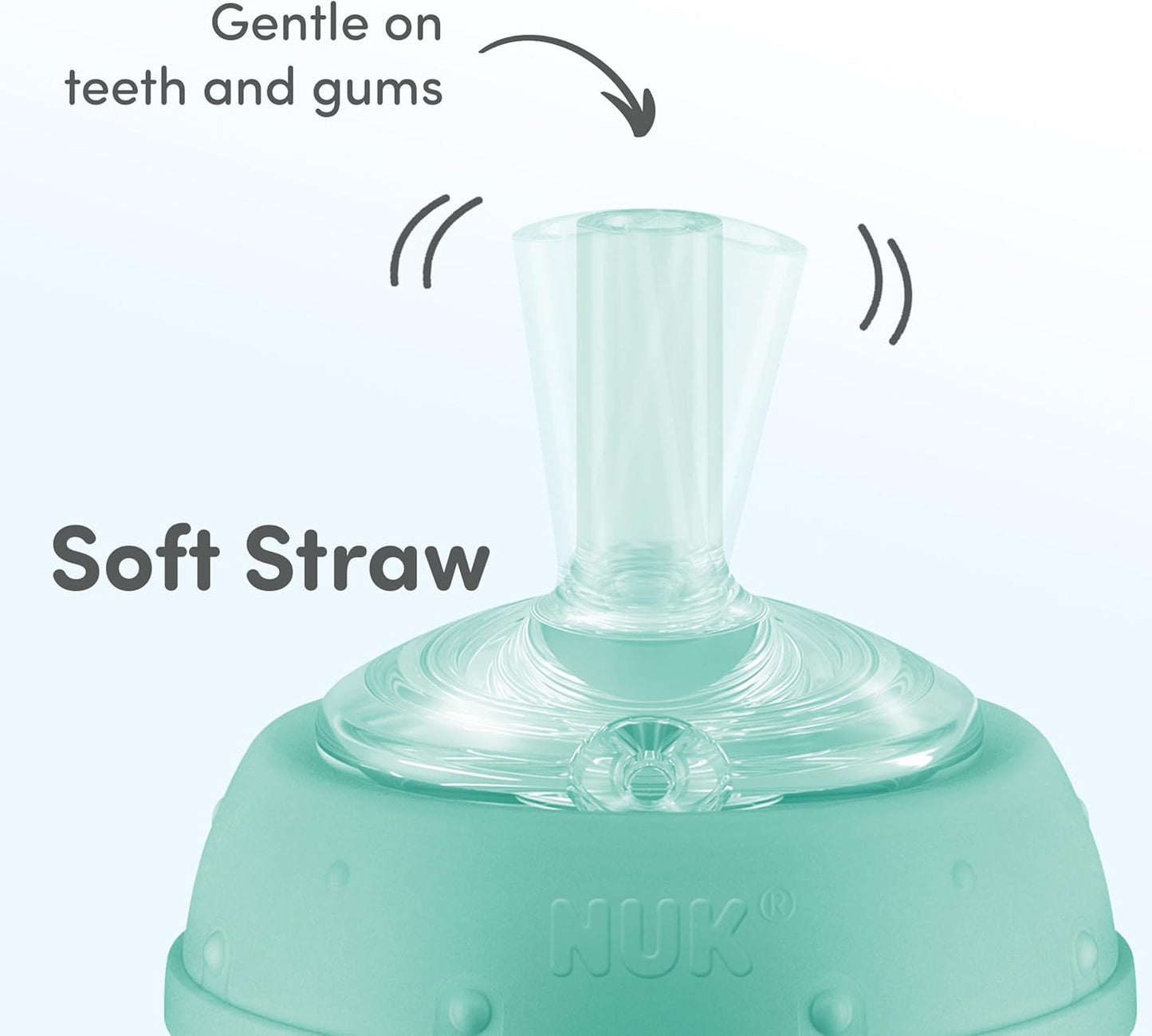 NUK Learner Straw Cup, 10oz, 2-Pack - Toddler Sippy Cup with Soft Straw for Easy Drinking, Suitable for Ages 8 Months and Up, Timeless Collection