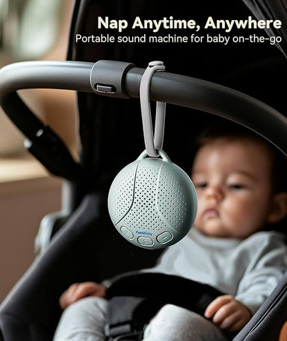 White Noise Machine for Babies and Kids - Baby Sleep Soother | Portable Sound Machine with Night Light for Nursery | 16 Soothing Sounds | Shush | Travel | Registry Gift | Baby Shower