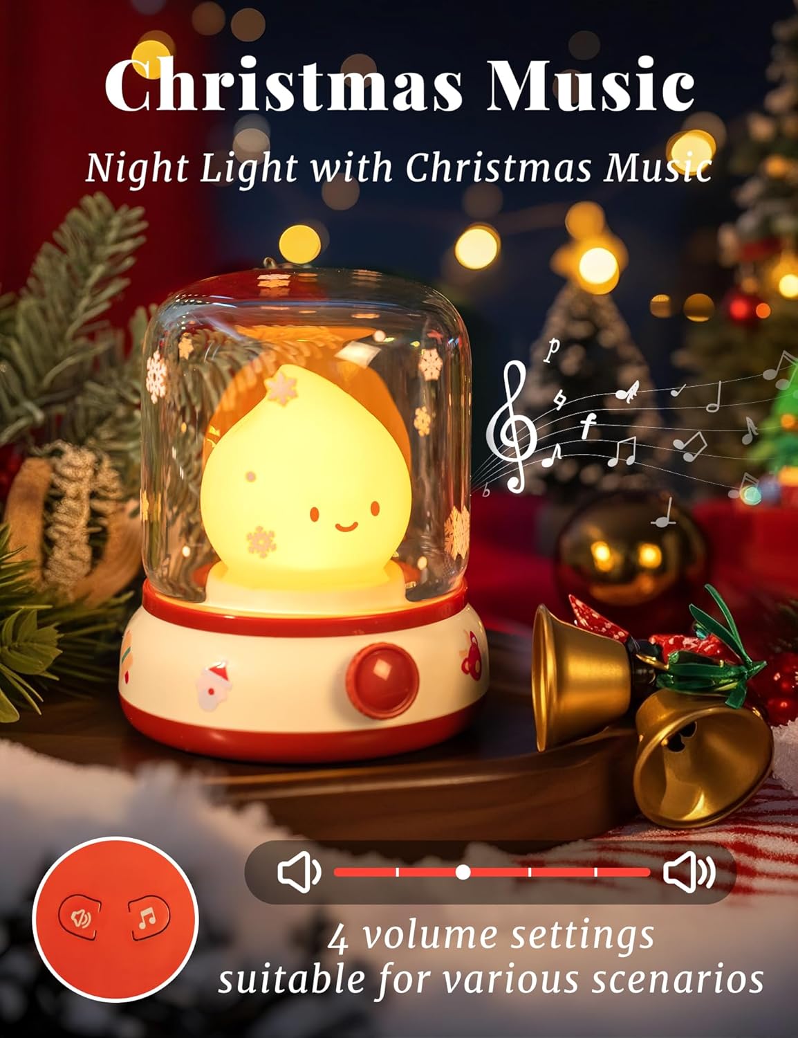 3pcs Cozy Campfire Nightlight Kits, Soothing Nature Sounds, White Noise Night Light for Baby Adult, Rechargeable, Cute Flame Lamp, Best Gift for Kids Bedrooms Camping Trips