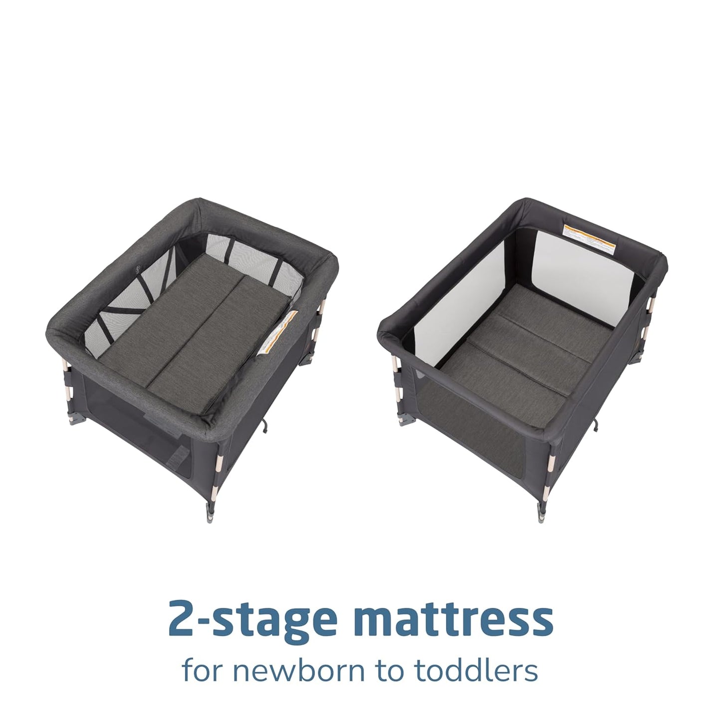 Maxi-Cosi Swift Baby Playard with Mat, Baby Playpen, Play Yard with Bassinet, Portable Playpen for Babies and Toddlers, Classic Oat