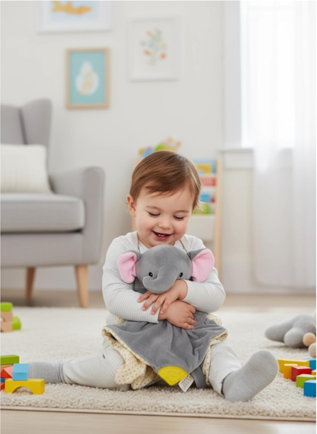 BEREST Unicorn Baby Sleep Soother 4-in-1 Sound Machine with Heartbeat & White Noise|Security Blanket & Pacifier Holder|Soothing Plush Toy for Newborns|Perfect Baby Registry Essential
