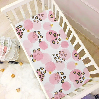 Fitted Crib Sheets White Bears with Clouds Stretchy Portable Playard Sheets for Baby Toddler, Breathable Soft Mini Crib Mattress 39 x 27 in for Boys and Girls
