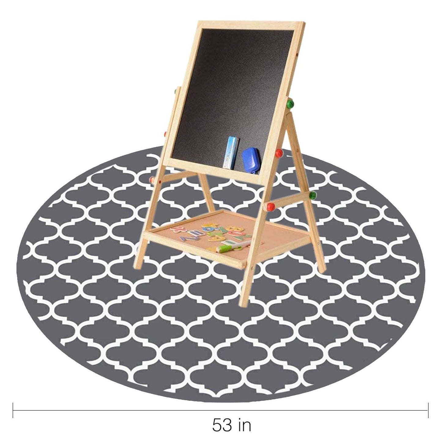 Splat Mat for Under High Chair/Arts/Crafts by CLCROBD, 51" Baby Anti-Slip Food Splash and Spill Mat for Eating Mess, Waterproof Floor Protector and Table Cloth
