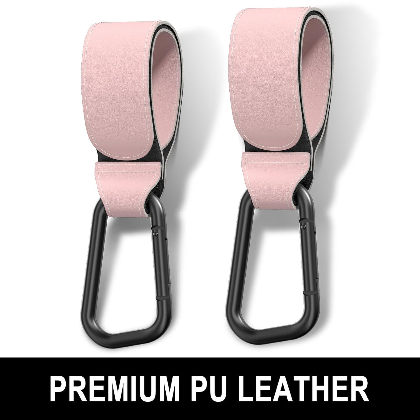 Baby Stroller Hooks for Hanging Bags, Universal Stroller Clips Accessories, Mommy Hook for Diaper Bag, Shopping Cart, Purse, Backpack - 2 Pack, Abstract Leaf