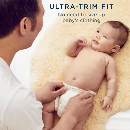 Esembly Cloth Diaper Inner - Organic Cotton Fitted Diaper- Soft, Ultra-Absorbant, Trim-Fitting Layer to Pair with Waterproof Outer for Blowout-Proof Diapering - 3-Pack, Size 1 (7-17lbs)