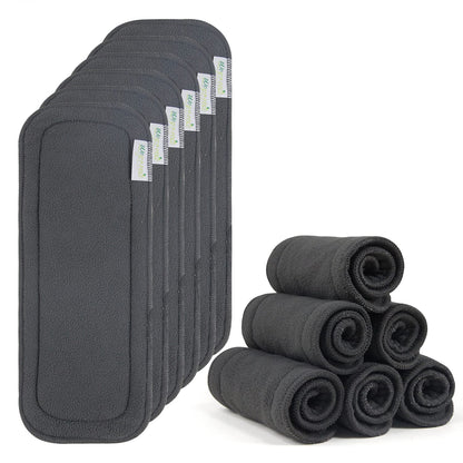 Wegreeco Reusable Soft 5 Layers 12 Pack Charcoal Inserts for Baby Cloth Diaper,High Absorbing Washable Liners