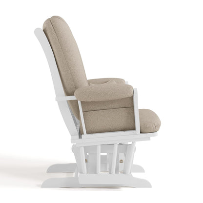 Storkcraft Tuscany Glider with Ottoman (Black/Gray) — GREENGUARD Gold Certified, Bonus Lumbar Cushion Included, Solid Wood Base, Smooth Motion, Award-Winning Nursery Rocking Chair, Glider and Ottoman