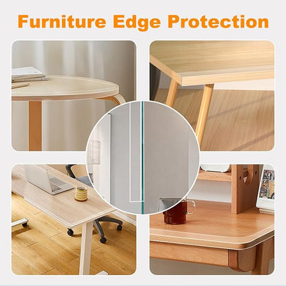 Corner Protectors Baby Proofing,Clear Edge Protector Strip,Furniture Corner Guards,Cabinets,Tables and Window Sill Sharp Corner Safety Bumpers,2 in x 4 ft