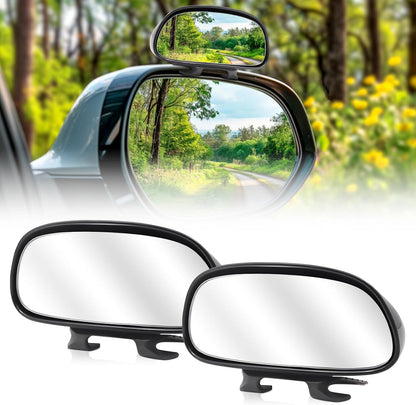 Blind Spot Mirror Adjustable 360 Degree Car Side Mirror, HD Glass Rear View Exterior Accessories Frame Thickness Less than 5MM for Car SUV (long-armed Right)