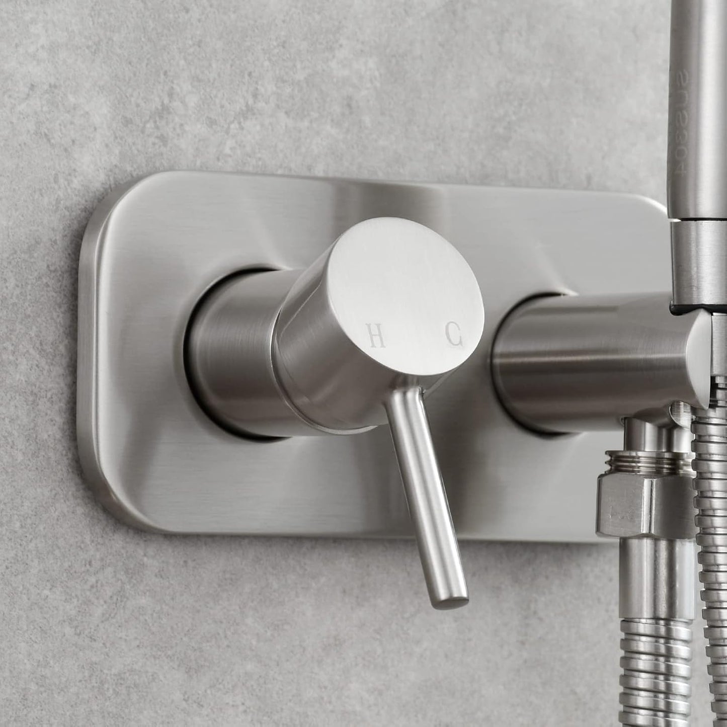 Tecmolog Stainless Steel Bathroom Bidet Sprayer Set Concealed Bidet Sprayer for Toilet Hot and Cold Handheld Cloth Diaper Sprayer Kit