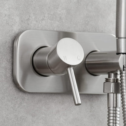 Tecmolog Stainless Steel Bathroom Bidet Sprayer Set Concealed Bidet Sprayer for Toilet Hot and Cold Handheld Cloth Diaper Sprayer Kit