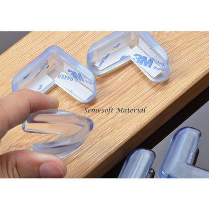 20 Pack Baby Safety Clear Furniture Corner Guards Corner Protector with 3M Adhesive, L-Shaped & Ball-Shaped