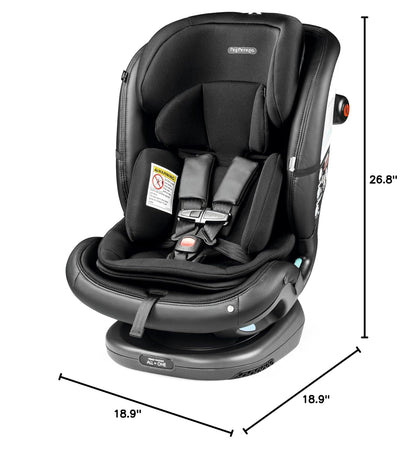 Peg Perego Primo Viaggio All-in-One Convertible Car Seat – Newborn to 10+ Years – 5-120 lbs – Height Adjustable & Slim, 100% FR-Free, Made in Italy, Astral (Beige)