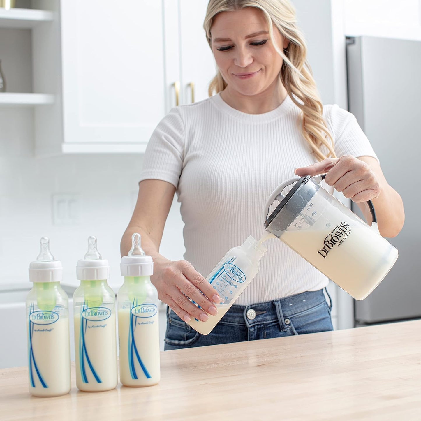 Dr. Brown's Insta-Prep Warm Water Dispenser with Baby Formula Mixing Pitcher, 36oz Black