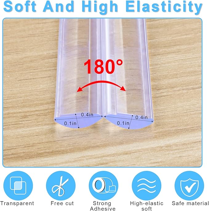 Corner Protector Baby Proofing,6.6(2M) Clear Corner Protectors,Furniture Corner Guard & Edge Safety Bumpers, Soft Edge Protector with Upgraded Pre-Taped Strong Adhesive for Furniture&Sharp Corners
