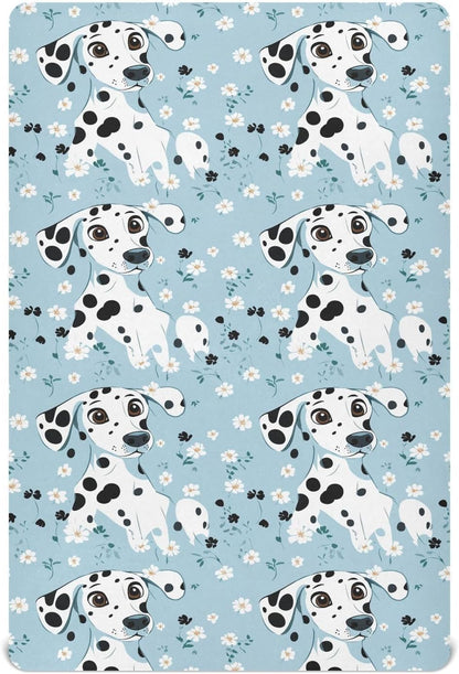 Fitted Crib Sheets Cactus and Floral Stretchy Portable Playard Sheets for Baby Toddler, Breathable Soft Mini Crib Mattress 52 x 28 in for Boys and Girls