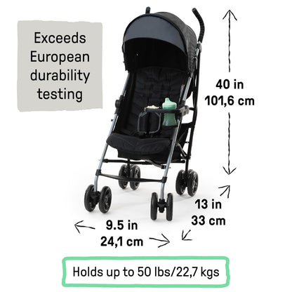 Ingenuity 3Dlite Convenience Stroller, Gray – Lightweight Stroller with Aluminum Frame, Large Seat Area, 4 Position Recline, Extra Large Storage Basket – Infant Stroller for Travel and More
