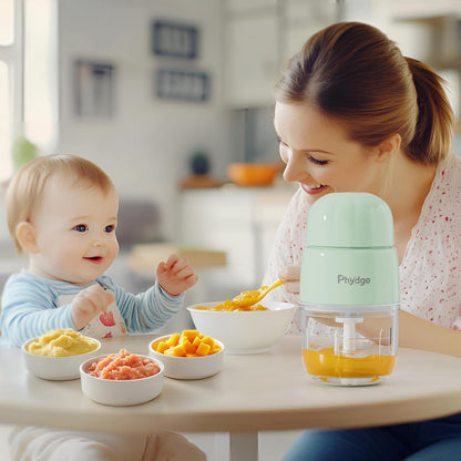 Baby Food Maker, Green Baby Food Blender, 10oz Baby Food Puree Maker, Food Processor for Baby Foods Fruit Vegetable Meat, 10-Second Quick Soft Food Prep for Baby