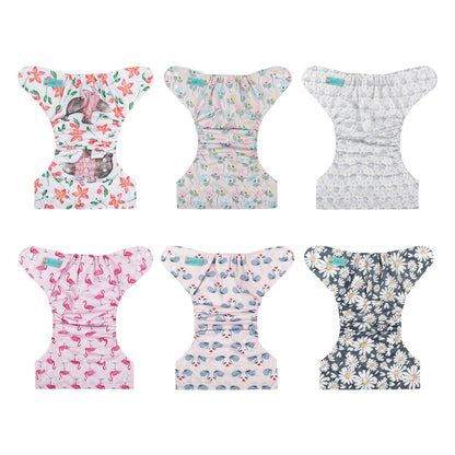 ALVABABY 12pcs Microfiber Inserts,Soft Cloth Diaper Liner,3-Layer Absorbent Inserts,Reusable for Baby Cloth Diapers 12T