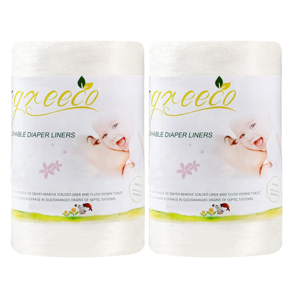 wegreeco Unscented Diaper Liners,Fragance Free and Chlorine Free - 100 Sheets Per Roll (1 Roll)