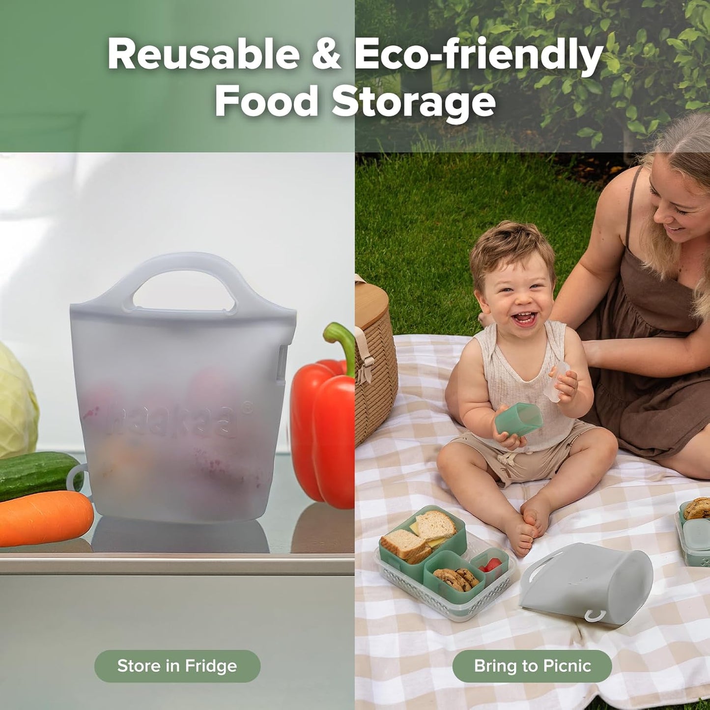 Haakaa On-The-Go Silicone Microwave Steam Sterilizer Bags for Travel, 40oz/1250ml Reusable Silicone Steaming Bags for Baby Bottles, Breast Pump, Accessories, Pacifiers, Teethers,Grey/1PC