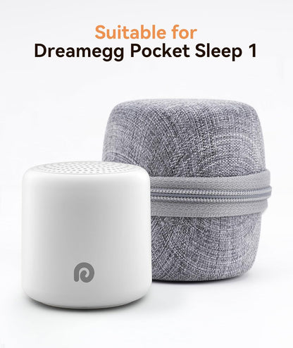 Dreamegg Portable Travel White Noise Machine for Sleep, Features Powerful Battery, Egg-Sized, 16 Nature Sounds, Timer, for Baby Adults Office Privacy Home Gift, Cream