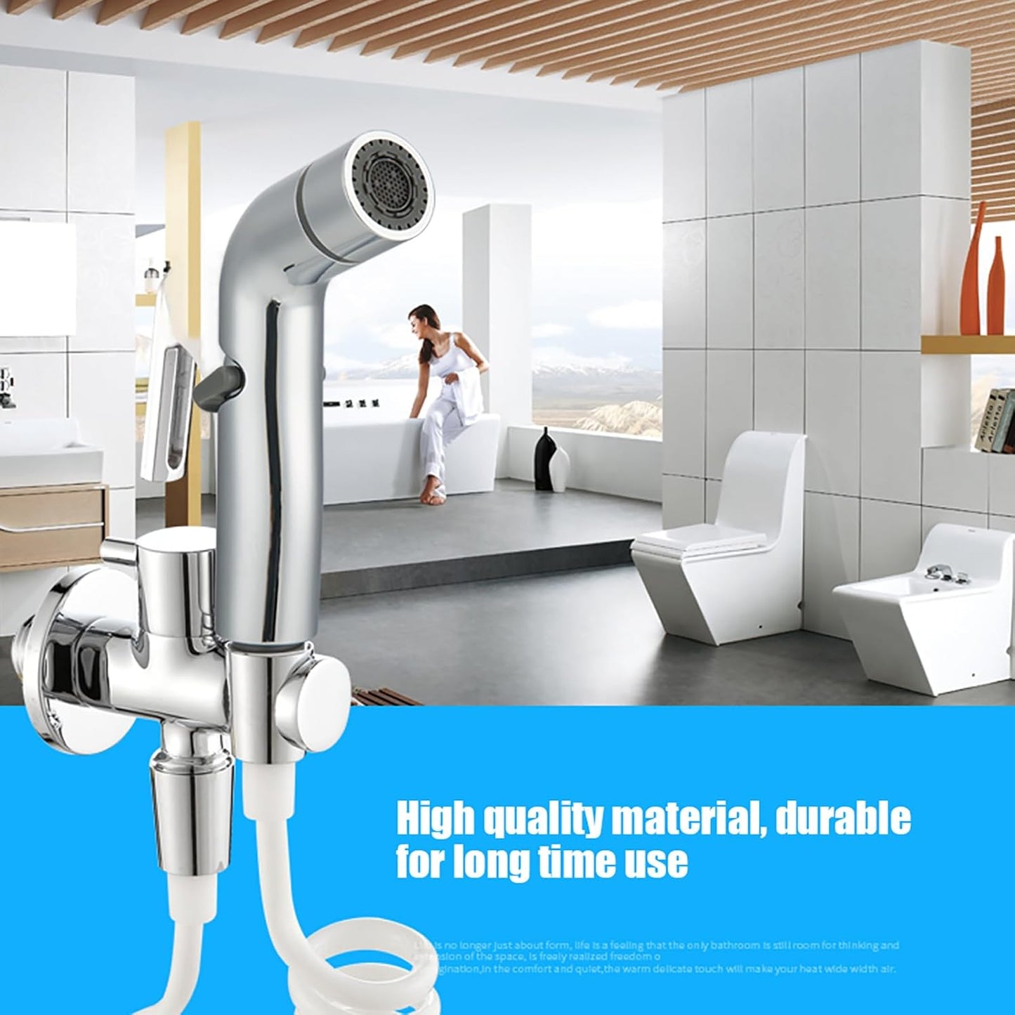 GOTOTOP Bidet Sprayer for Toilet - Handheld Muslim Shower Kit with Adjustable Jet Spray, Cloth Diaper Sprayer Set & Toilet Bidet Attachment