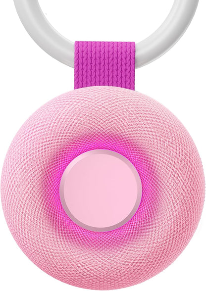 Portable Sound Machine - White Noise Sound Machine for Baby, Travel Donut Sound Machine for Sleep, 15 Soothing Sounds & 7 Colors Night Light, Breathing, Baby Shusher, Registry Gift, Pink