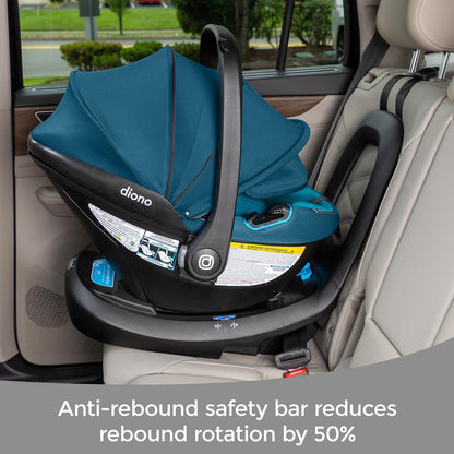 Diono LiteClik30 RXT SafePlus Infant Car Seat and Base, Rear-Facing for Infants 4-30lbs, SafePlus Engineering, with Infant Insert, UPF 50+ Sunshade